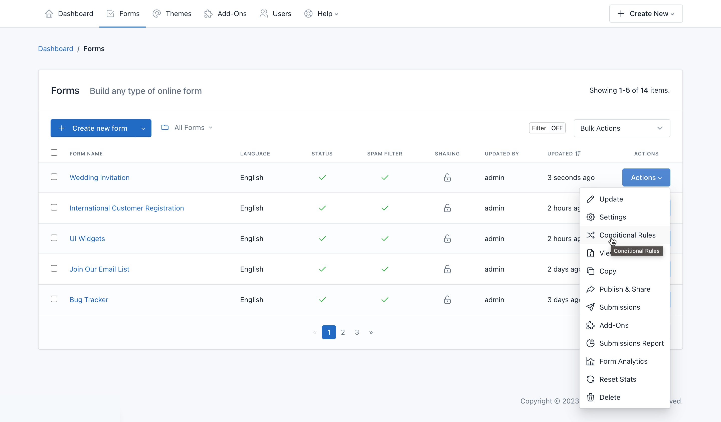 Verso Forms - Add conditional logic to a form